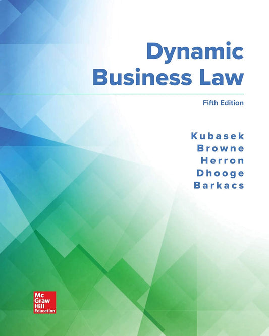 Dynamic Business Law 5th Edition