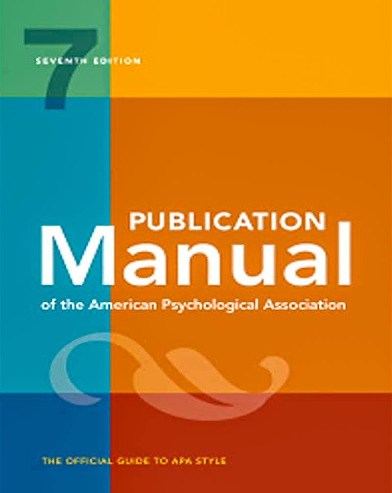 Publication Manual of the American Psychological Association 7th